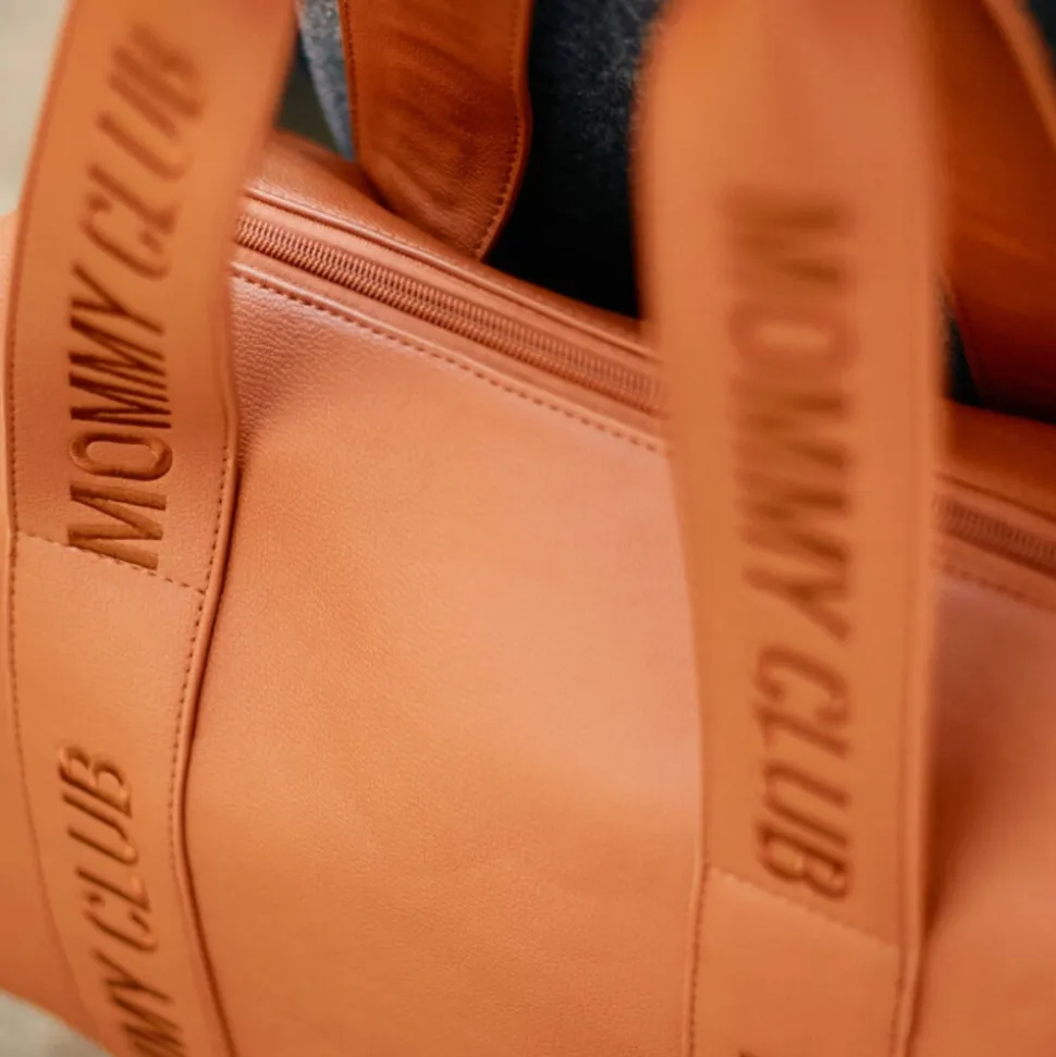 Sac à langer mommy club signature simili cuir marron