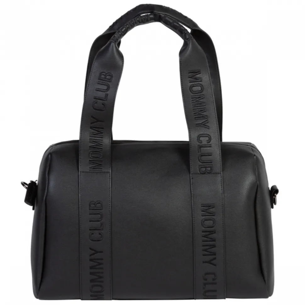 Sac à langer mommy club signature simili cuir noir