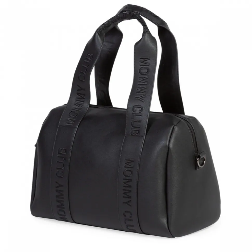 Sac à langer mommy club signature simili cuir noir