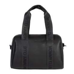 Sac à langer mommy club signature simili cuir noir