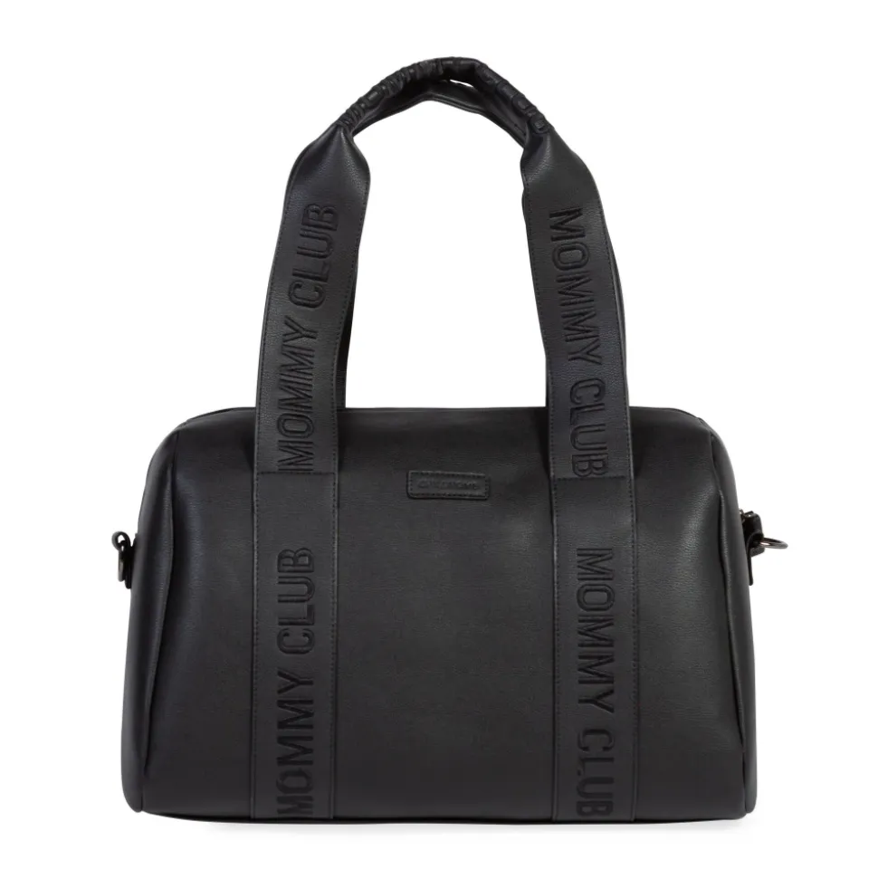 Sac à langer mommy club signature simili cuir noir