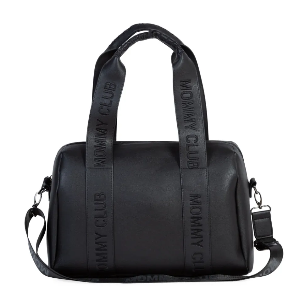 Sac à langer mommy club signature simili cuir noir