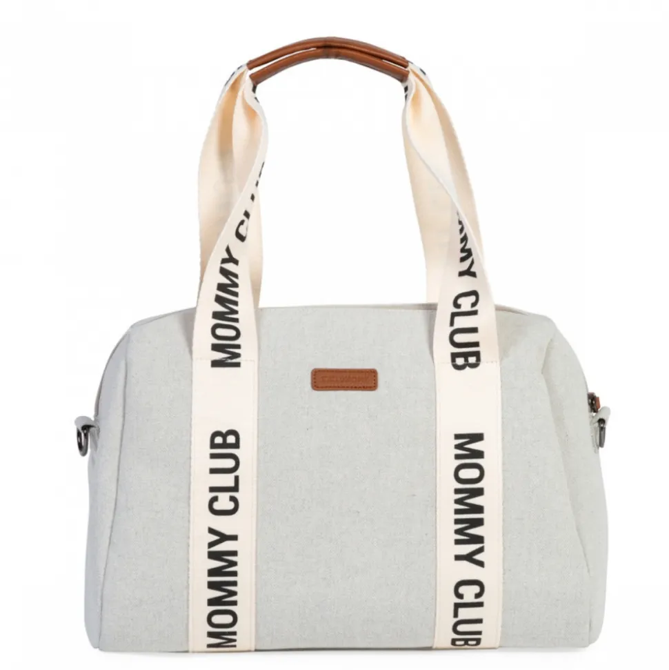 Sac à langer mommy club signature canvas écru