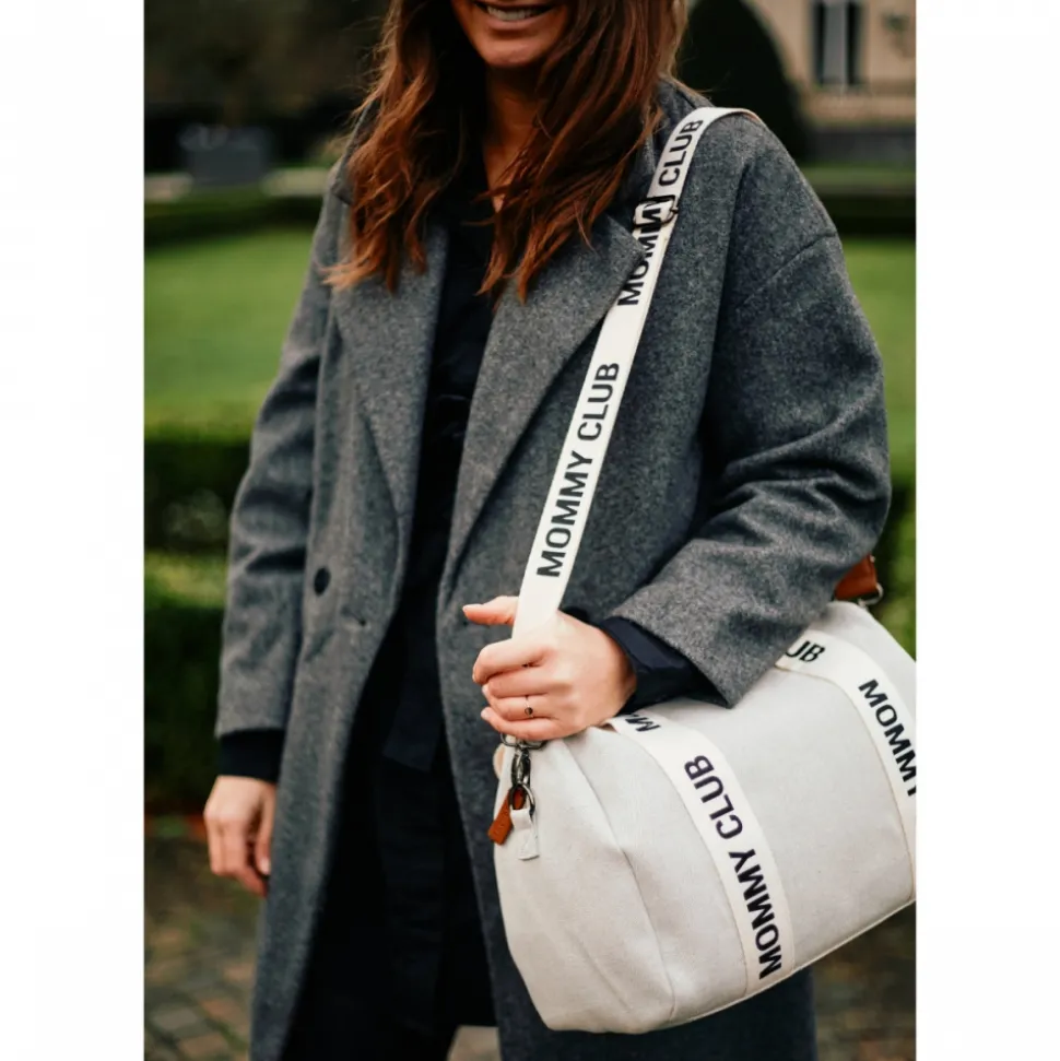 Sac à langer mommy club signature canvas écru