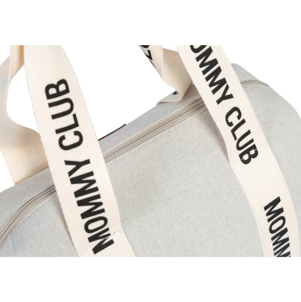 Sac à langer mommy club signature canvas écru