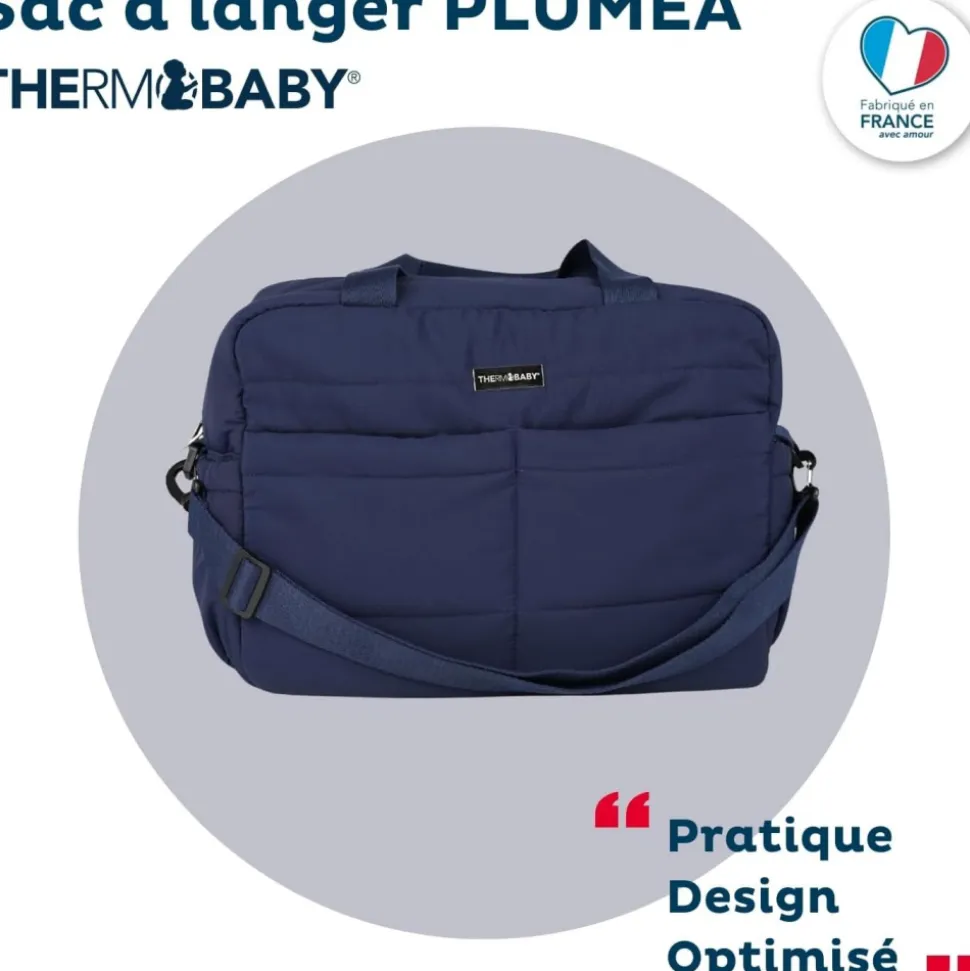 Sac à langer pluméa bleu nuit