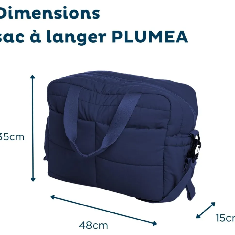 Sac à langer pluméa bleu nuit