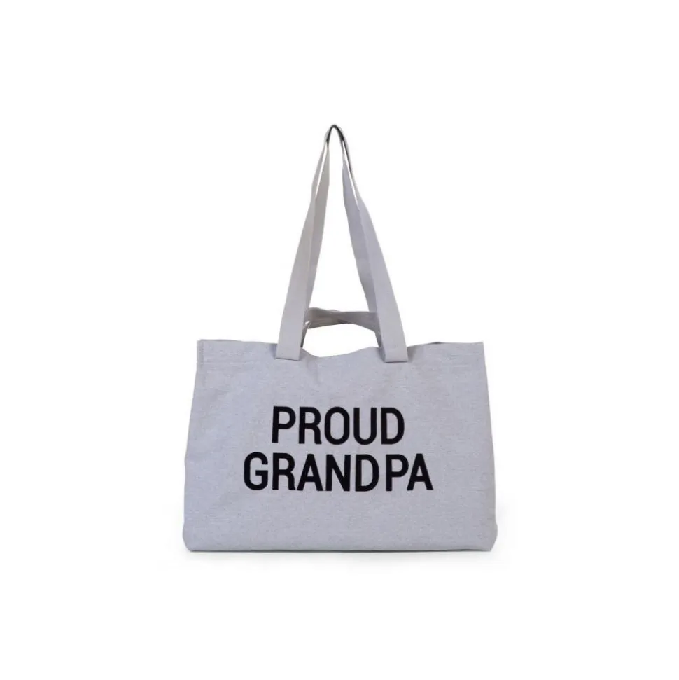 Sac à langer proud grandpa en toile gris