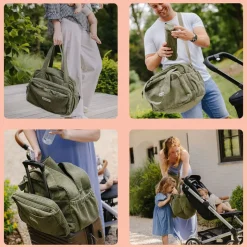 Sac à langer velours côtelé fluffy corduroy kaki