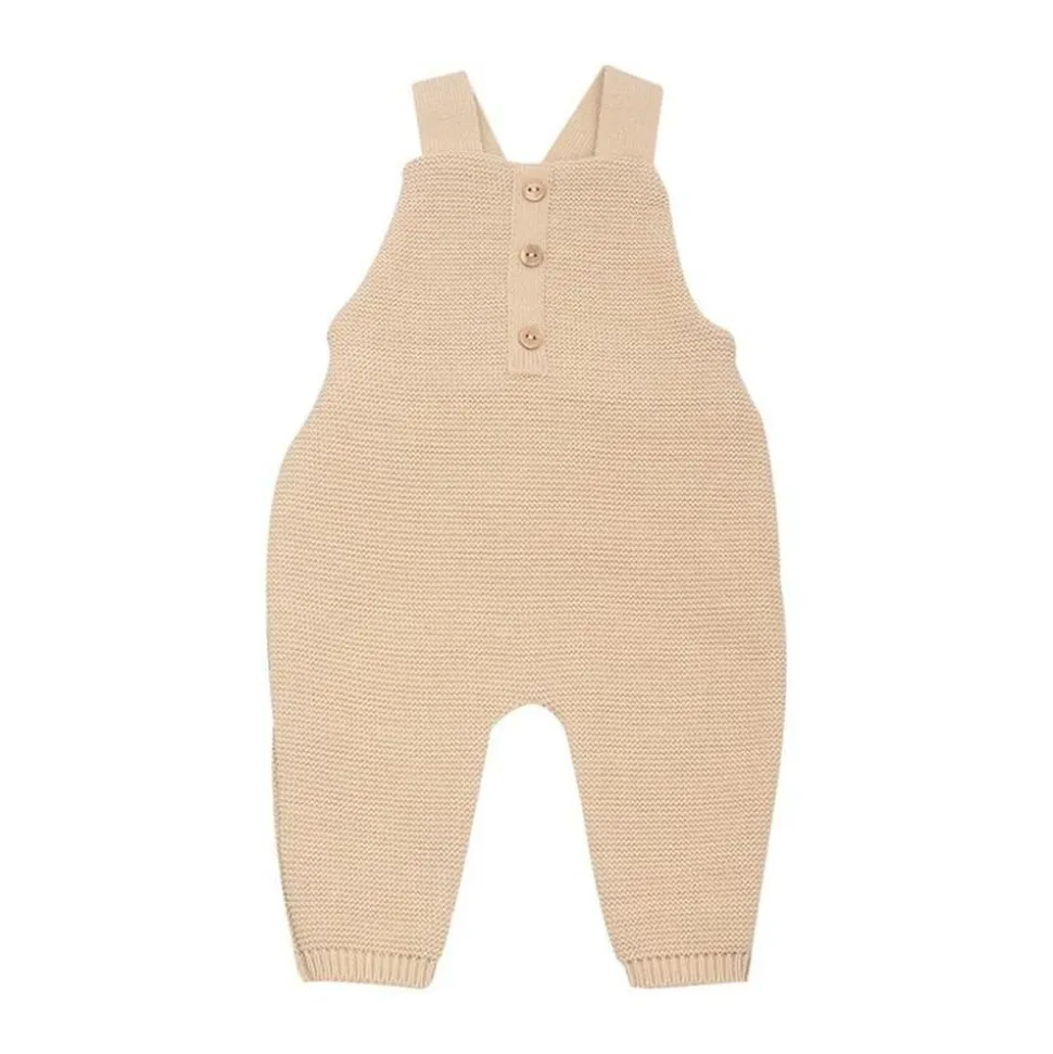Salopette maille caramel 1-3 mois