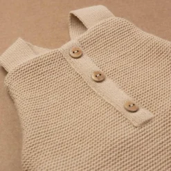 Salopette maille caramel 1-3 mois