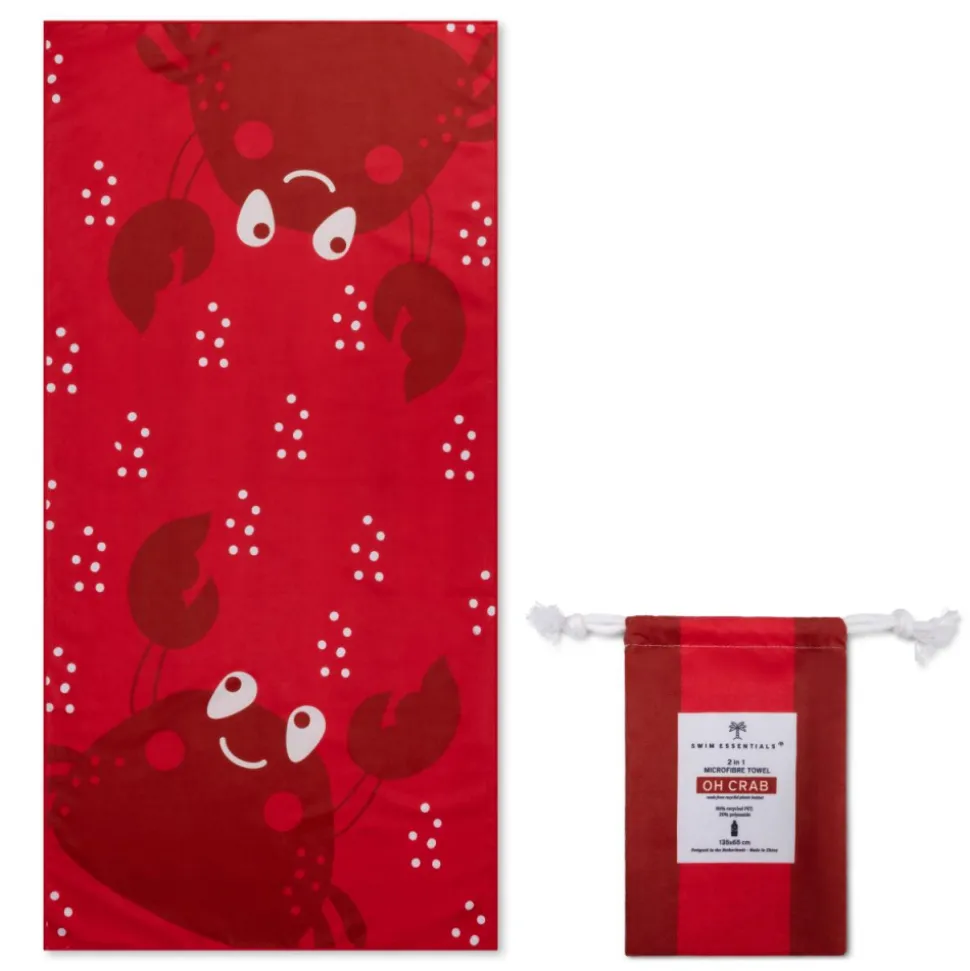Serviette crabe microfibre 135x65 cm