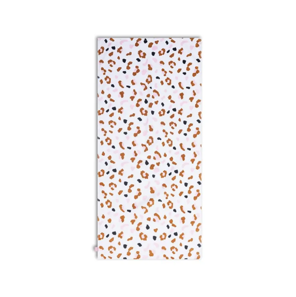 Serviette de plage coton 135 x 65 cm - léopard kaki
