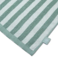Serviette de plage coton 135 x 65 cm - rayures vertes