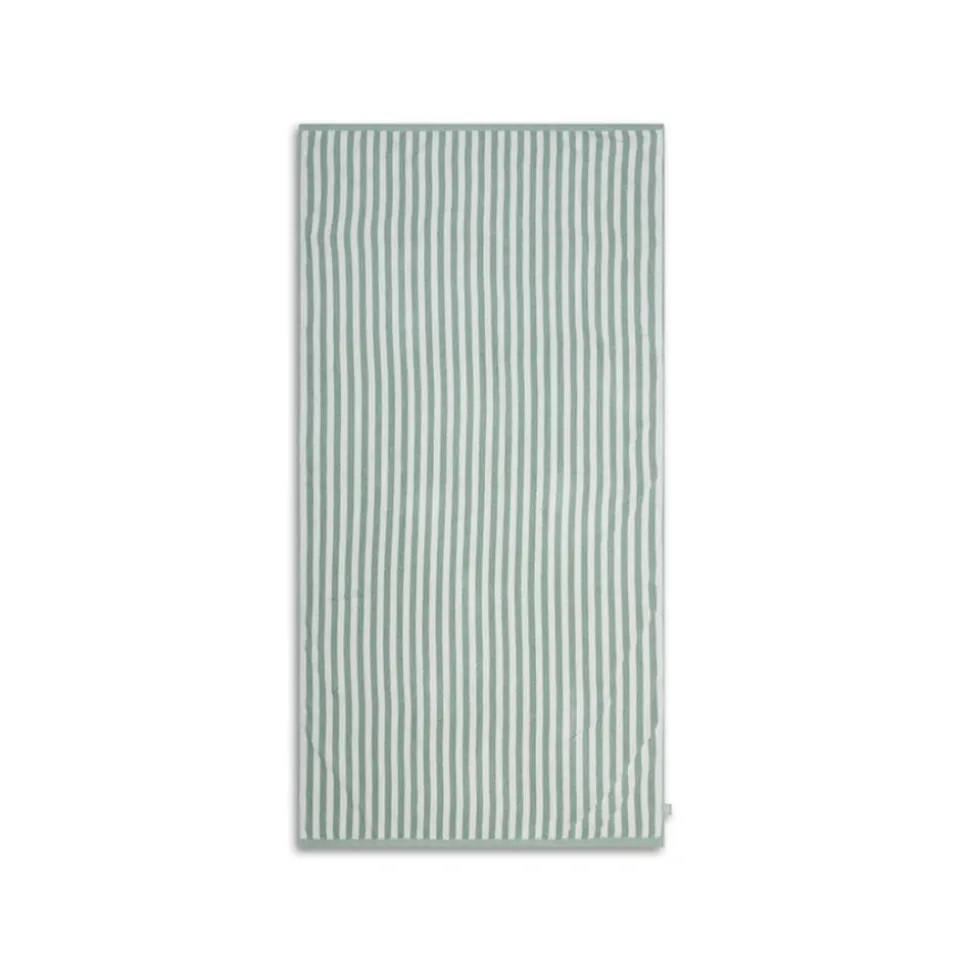 Serviette de plage coton 180 x 90 cm - rayures vertes
