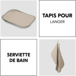 Serviette à langer pour matelas à langer beige