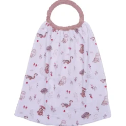 Serviette élastique enfant gaze de coton clairière/ mocha