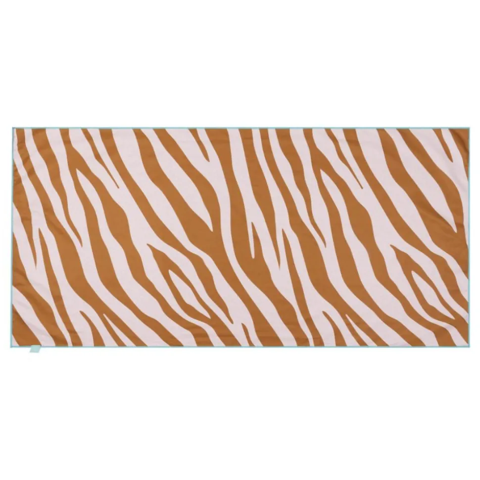 Serviette microfibre 135x65 cm - zèbre orange