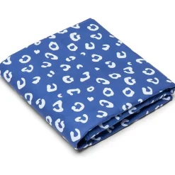 Serviettes de plage microfibre léopard bleu 135 x 65 cm