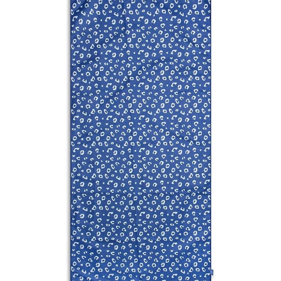 Serviettes de plage microfibre léopard bleu 135 x 65 cm