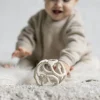 Set de 2 balles en silicone argile et blanc