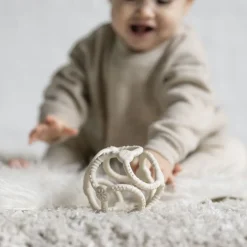Set de 2 balles en silicone argile et blanc