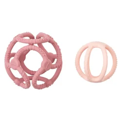 Set de 2 balles en silicone vieux rose