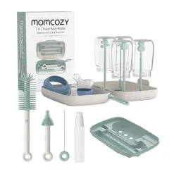 Set de brosses de nettoyage pour biberons avec égouttoir de voyage