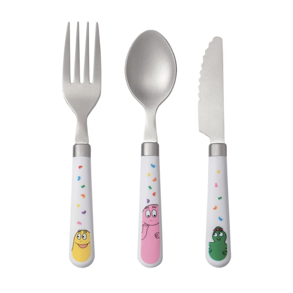 Set de 3 couverts d'apprentissage barbapapa