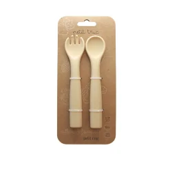 Set de 2 couverts petit croc vanille