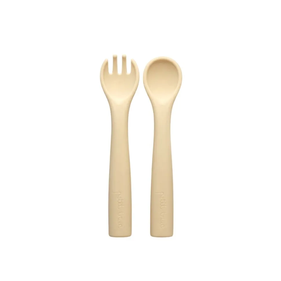 Set de 2 couverts petit croc vanille