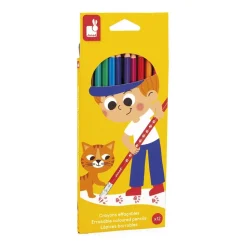 Set de 12 crayons de couleurs effaçables