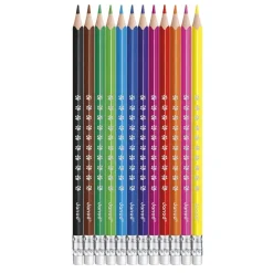 Set de 12 crayons de couleurs effaçables