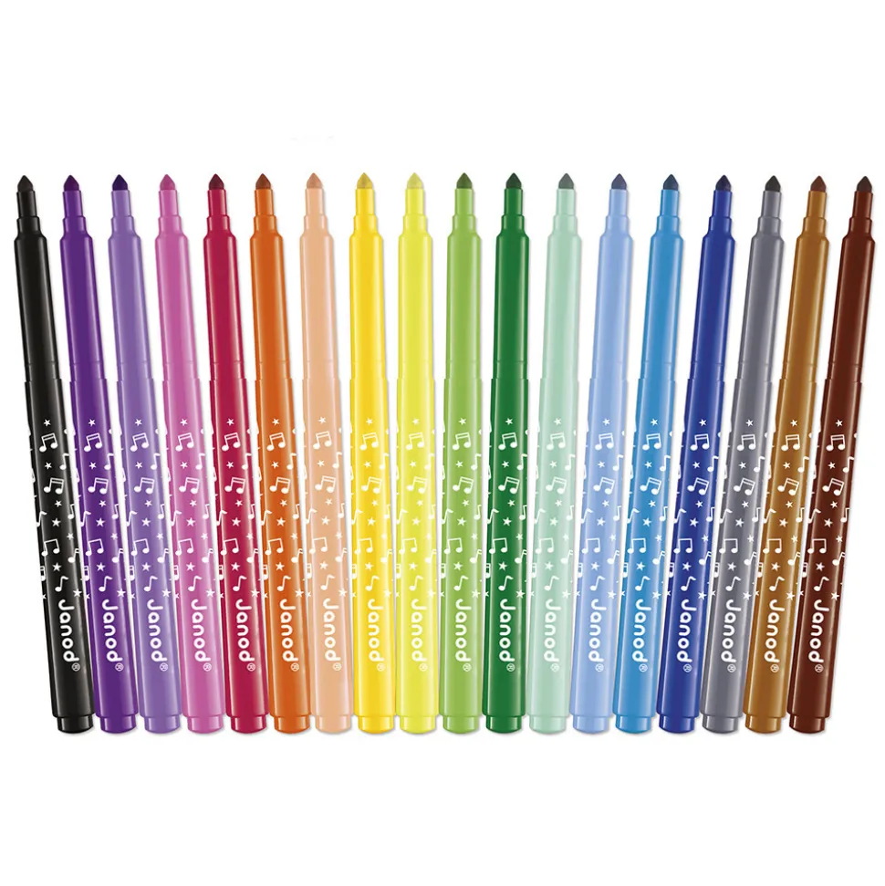Set de 18 feutres longue durée