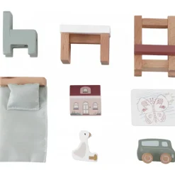 Set de 7 pièces de chambre d'enfant pour maison de poupée fsc