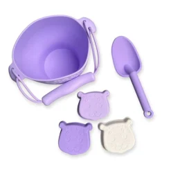 Set de plage silicone - léopard lila