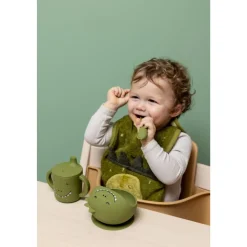 Set premier repas bébé en silicone - mr. dino