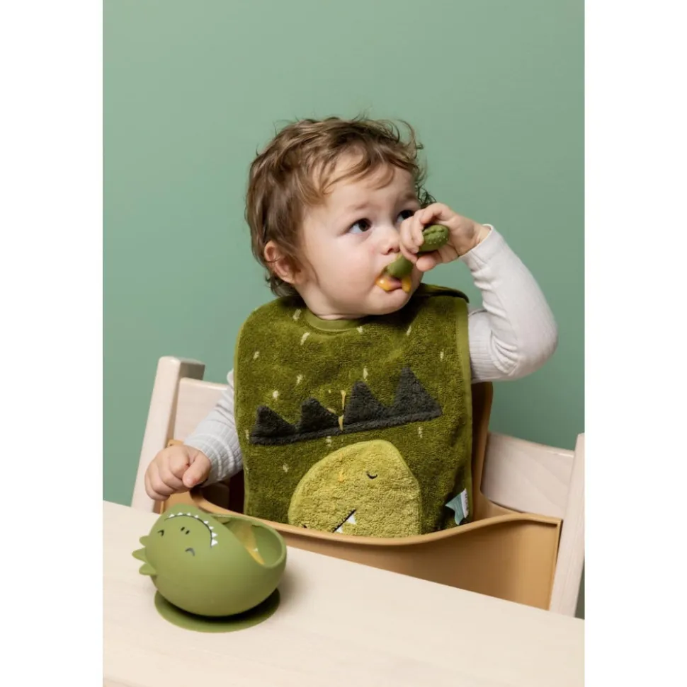 Set premier repas bébé en silicone - mr. dino