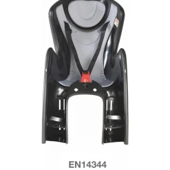 Siège arrière de vélo pour bébé noir et gris