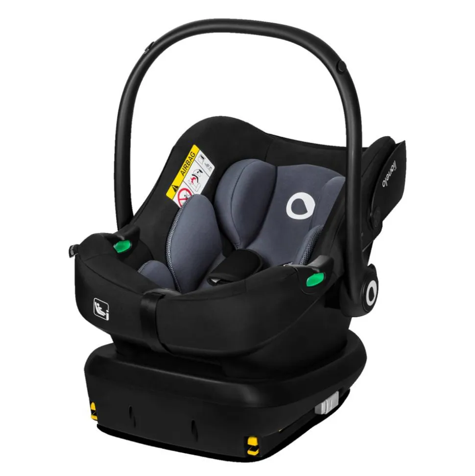 Siège-auto astrid i-size set black grey avec base isofix