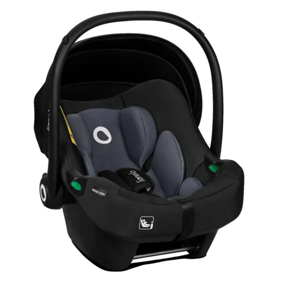 Siège-auto astrid i-size set black grey avec base isofix