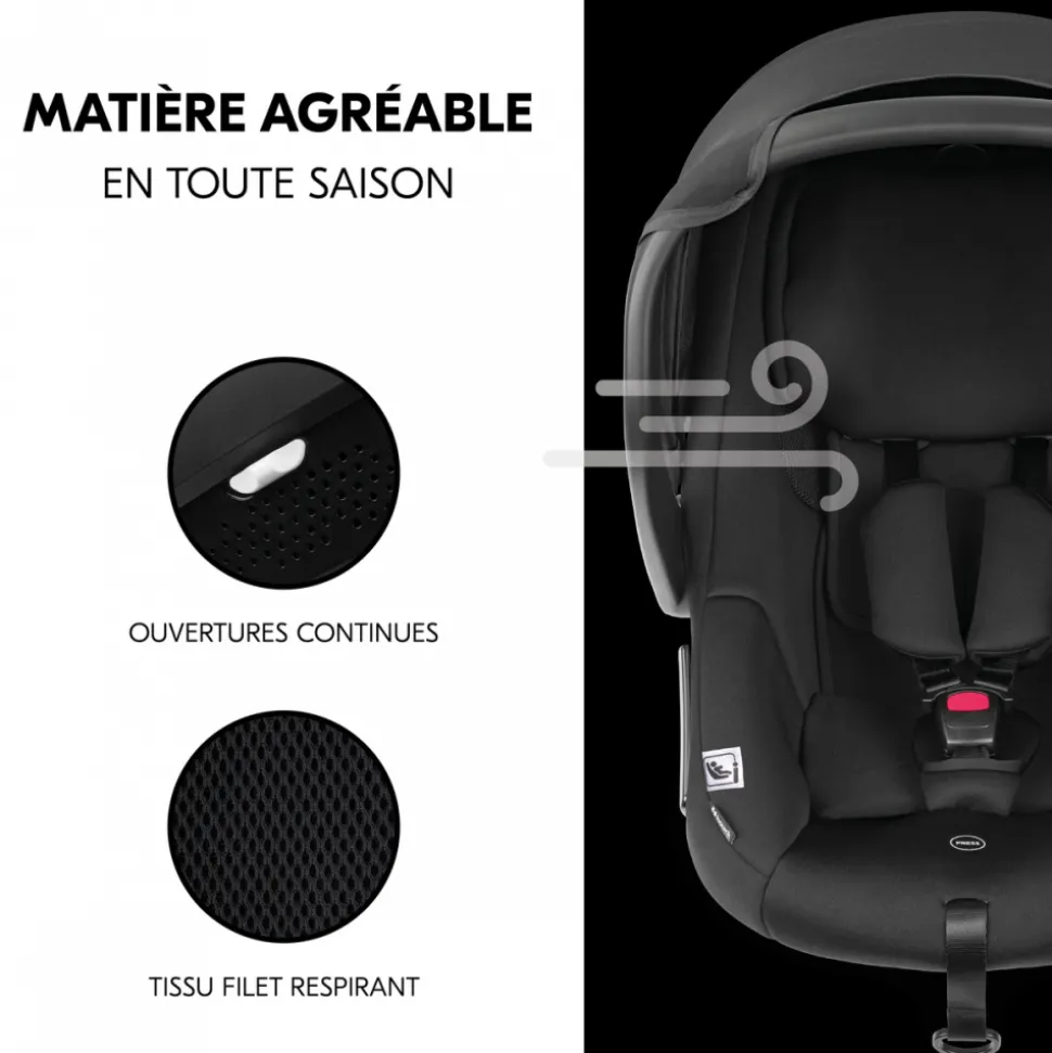 Siège auto bébé drive n care black