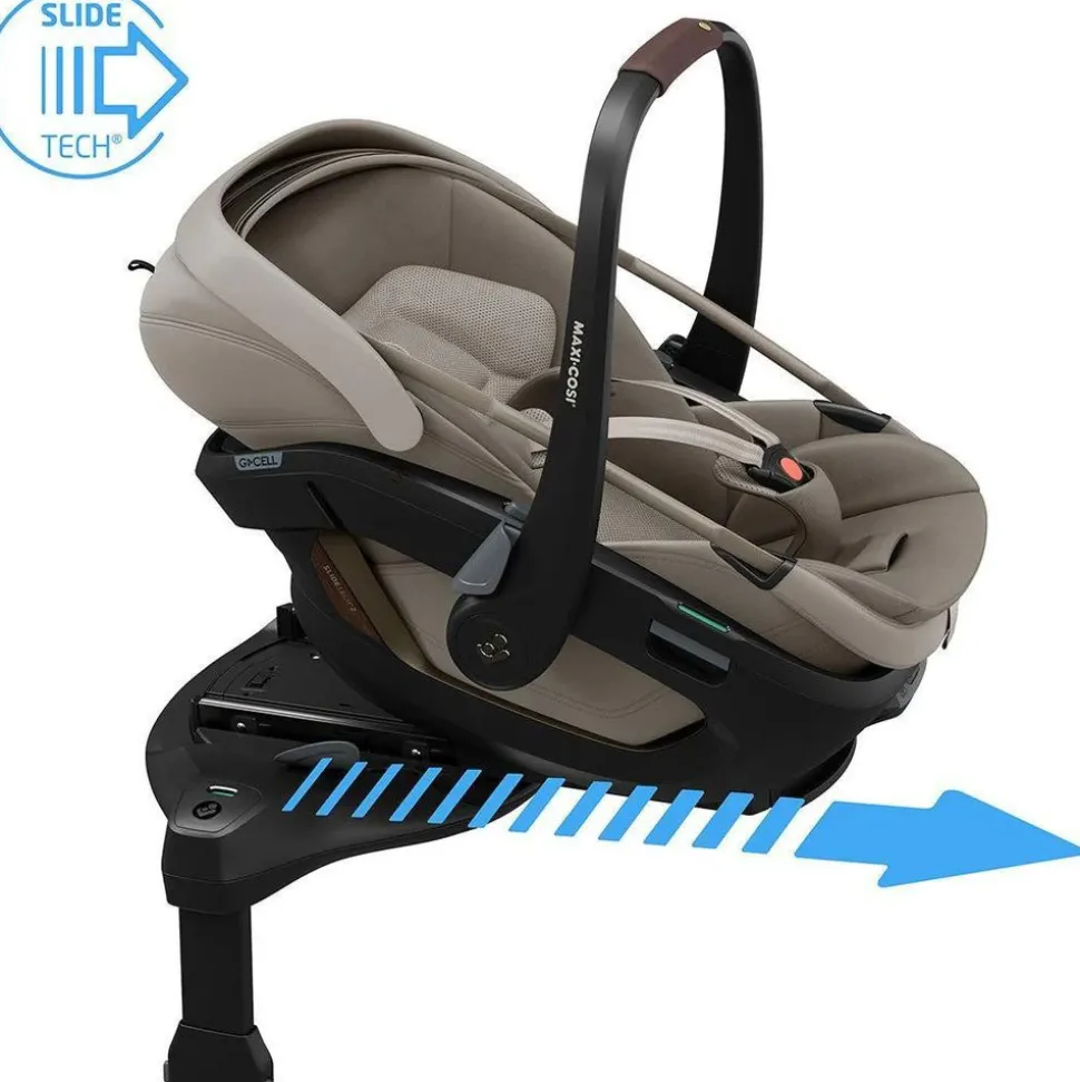 Siège auto coral slide pro oak truffle avec base