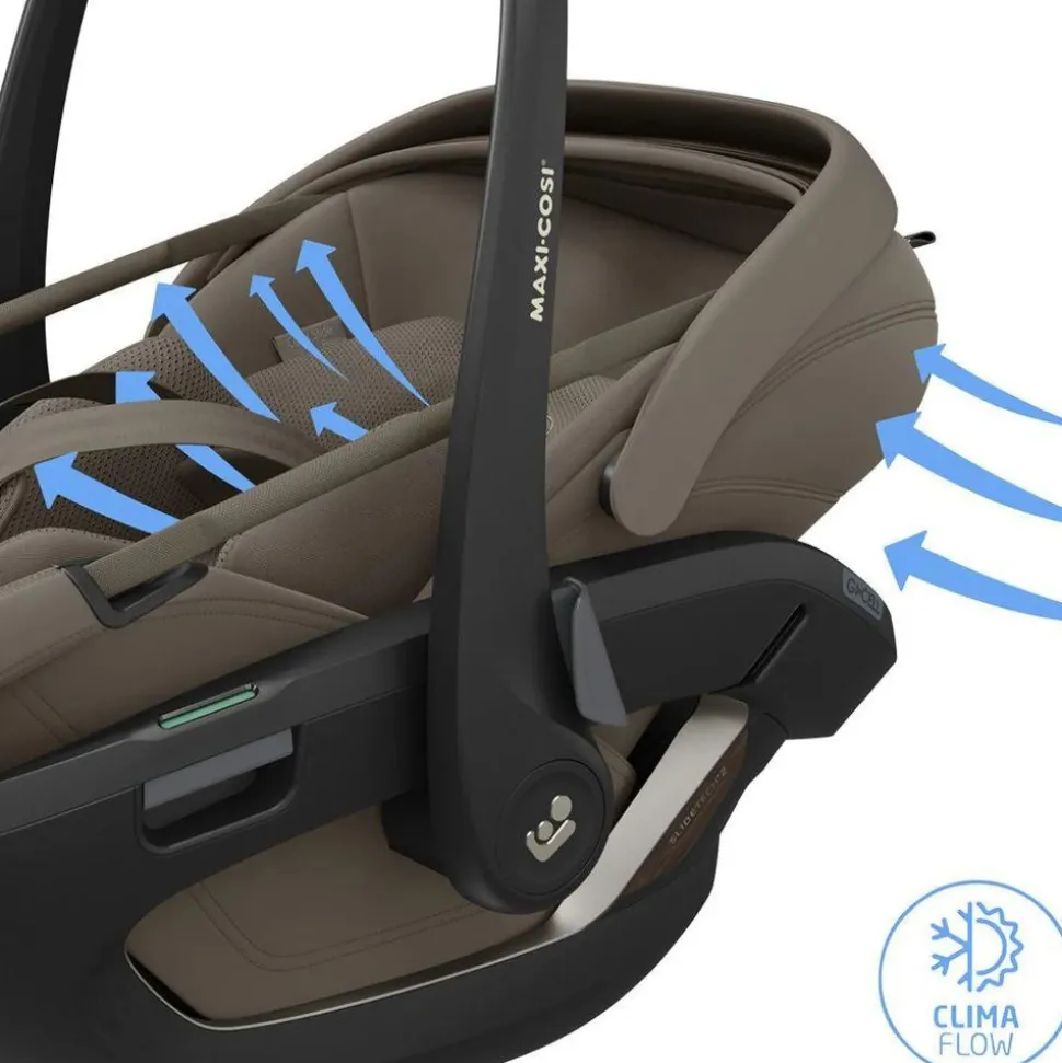 Siège auto coral slide pro oak truffle avec base