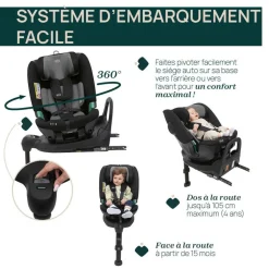 Siège auto fullseat 360 i-size avec base black satin