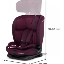 Siège auto oneto3 i-size bordeaux