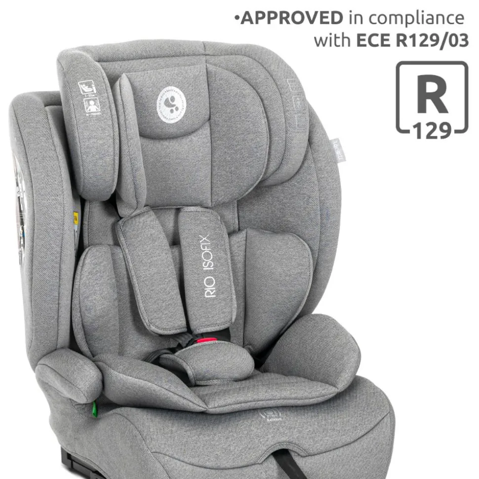 Siège auto rio 76-150 cm isofix gris