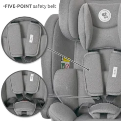 Siège auto rio 76-150 cm isofix gris