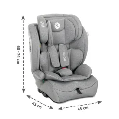 Siège auto rio 76-150 cm isofix gris