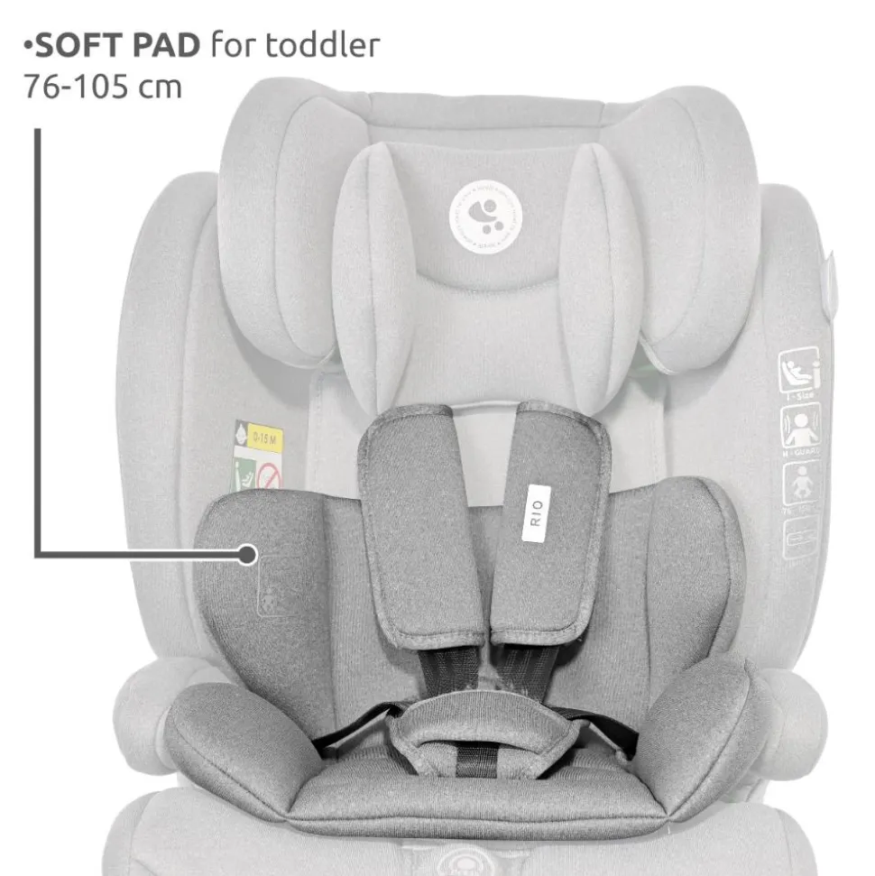 Siège auto rio 76-150 cm isofix rose